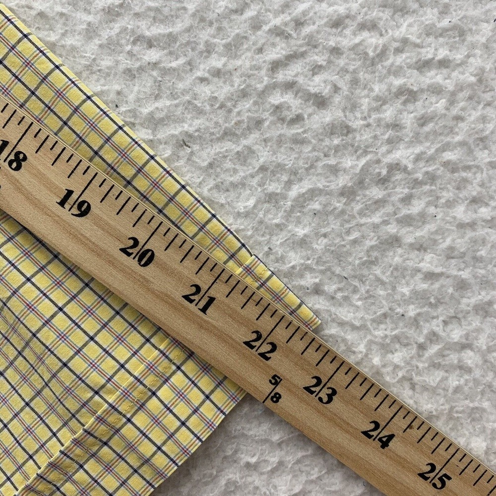 Tommy Hilfiger Button Up Shirt Mens XL X-Large Loose Fit Yellow Check Y2K Preppy - Picture 13 of 14